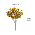 thumbnail image 2 of Luxcidy Artificial Little Daisy Flowers, Silk Wildflower Daisy Flowers Faux Flowers Fake Flowers, Artificial Flowers for Centerpieces Rustic Vase Floral Table Decor (Yellow), 2 of 2