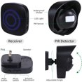thumbnail image 2 of Alarma con sensor de movimiento YONGSHENG para exteriores con 38 timbres 1 receptor y 1 detector de movimiento PIR impermeable IP65, 2 of 5