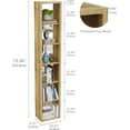 thumbnail image 5 of Anhdah 6 Cube Storage Organizer Bookshelf,Brown Wooden Bookcase Storage Shelf, Sturdy 6-Cube Organizer for Living Room, Bedroom, Home Office, Easy Assembly, 5 of 7