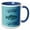 Blue/White, variant on 3drose, Three Blue Fish Polka Dots Beach Themed Art, 15oz Mug