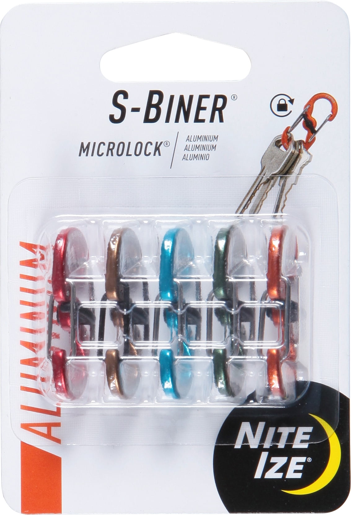 Nite Ize 4-Pack Black Steel S-Biner KeyRack With 6 #.5 S-Biners - Key Organizer System
