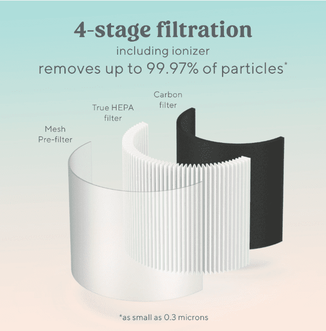 ZLieatmp Air Purifier,HEPA + Activated Carbon Dual-Effect Filter Cartridge, Filters Smoke, Pet Dander, Allergies, Dust