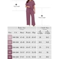 thumbnail image 5 of SHOWMALL Women's Plus Size 2 Piece Outfits Casual Matching Sets Short Sleeve Pleated Top and Wide Leg Pants Lounge Set with Pockets, XL-5XL, 5 of 9