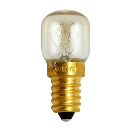 

HOMEMAXS E14 25W Microwave Oven Bulb Small Screw Light Bulb 300 Celsius Degree Brass Lamp Bulb High Temperature Resistance Bulb