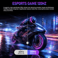 thumbnail image 3 of Gawfolk 49-Inch Curved Ultrawide Gaming Monitor, DQHD 5120x1440, 120Hz, Built-in Speakers, 3 of 9