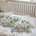 thumbnail image 6 of Throw Pillow Covers 20x20 Inch Set of 2, Botanical Flowers Waterproof Outdoor Pillow Covers, Country Magnolia Leaves Branches Decorative Cushion Pillowcases for Couch, Sofa, Bed, Garden, Patio, 6 of 9