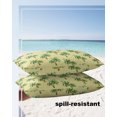 thumbnail image 4 of Pack of 2 Outdoor Pillow Covers, Summer Coconut Tree Waterproof Square Throw Pillowcase Cushion Decorative Pillow Covers for Couch Patio Tent, 20x12 in, 4 of 6