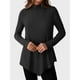 thumbnail image 5 of Top boho,Camiseta informal de manga larga con cuello redondo para mujer, blusa de poliéster, corte suave y cómodo, largo regular para uso diario, sopatenor, 5 of 9