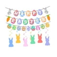 thumbnail image 1 of Banner de feliz Pascua Banner de conejito de Pascua Decoración de Pascua colorida Banner de huevo de Pascua Estilo B, 1 of 8