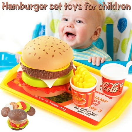 - Children's Play House Toy - Mini Burger Toy Set French Fries Cola Model Simulated Food Toy
