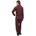 thumbnail image 3 of Bimba Check Printed Nightwear Button-Down Shirt With Pajama Pant 2 Pcs Set - 10, 3 of 4