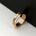 thumbnail image 4 of Rose Gold Titanium Steel Roman Numerals Korean Style New Shell Ring Fashion Accessory Durable Everyday Jewelry, 4 of 5