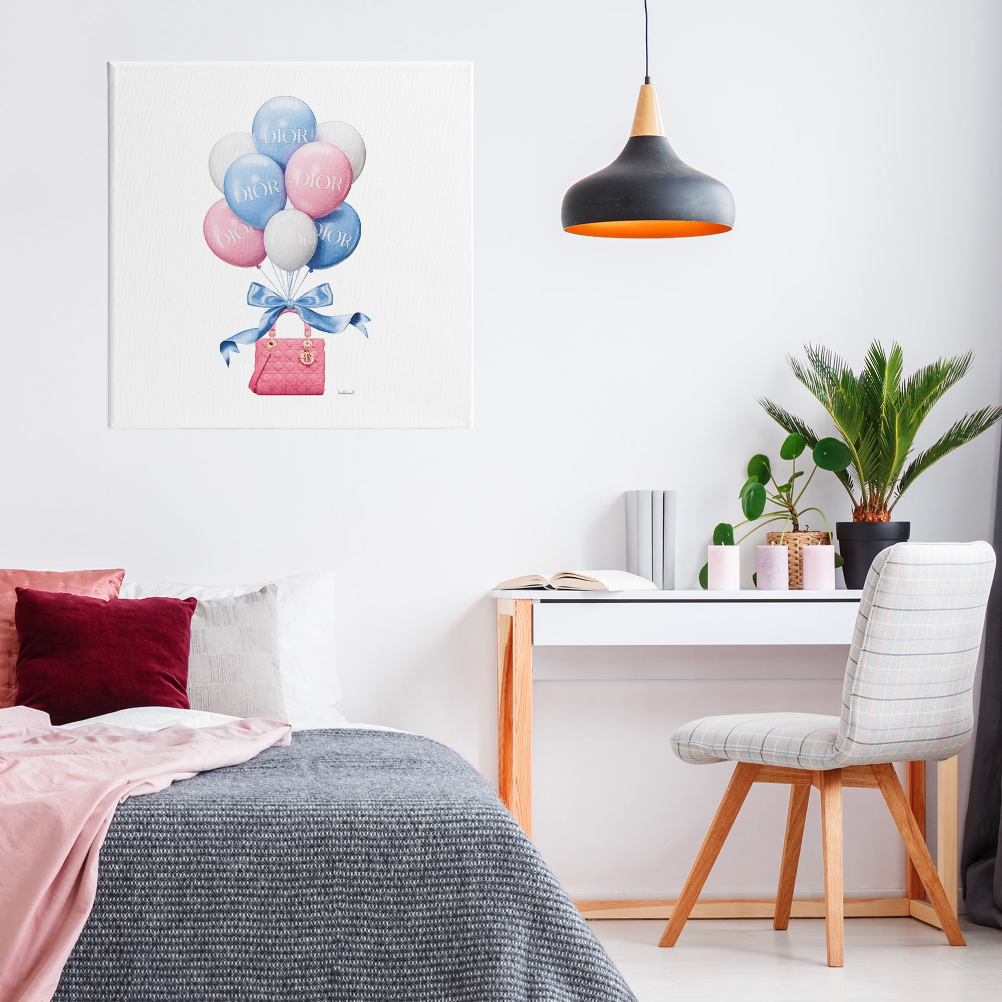 Stupell Industries Pink & Blue Handbag Balloons Canvas Wall Art, design by Amanda Greenwood