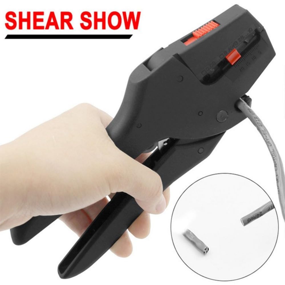 Automatic Wire Stripper, Portable Wire Cutters With Replaceable Blades, Plastic Jaws, Length Limiters Multi Functional Durable Wire Stripping Pliers Tool