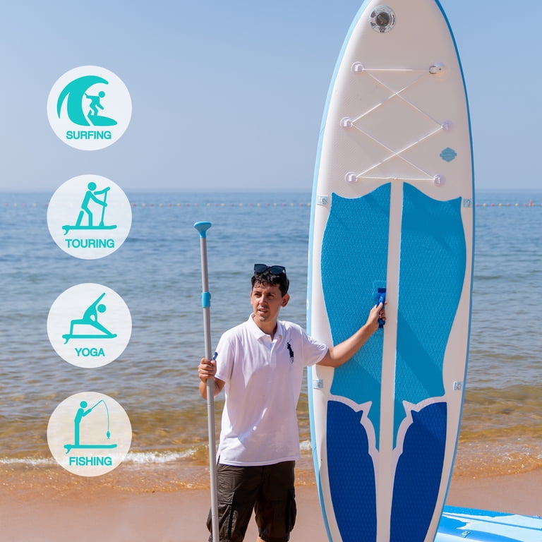 Feath-R-Lite Inflatable SUP Board, Portable Lightweight, Blue