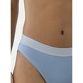 thumbnail image 4 of No Boundaries Women's Ribbed Bikini Panties 3-Pack, Sizes XS-3XL, 4 of 5