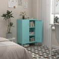 thumbnail image 6 of IRONFFICE Locker Cabinet,Morden Locker Storage Cabinets with Legs,2 Doors Metal Cabinet with Adjustable Shelves for Living Room,Office,Blue, 6 of 15
