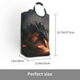 Gaeub Fiery Black Dragon Attack Print 50L Large Laundry Hampers with