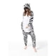 thumbnail image 3 of Pijamas de franela con cremalleras para mujer, mono de cebra de dibujos animados para adultos y hombres, Pijamas de una pieza de animales, disfraz para niñas, 3 of 4