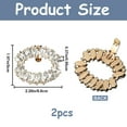 thumbnail image 2 of 2Pcs Oval Brass Shoe Buckle Clips Crystal Rhinestone Shoe Decoration Golden 50x58x9.5mm, 2 of 6