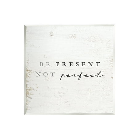 Stupell Industries Present Not Perfect Rustic Inspirational Painting Unframed Art Print Wall Art, 12 x 12