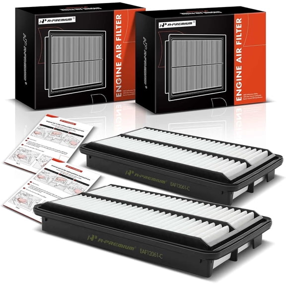A-Premium Engine Air Filter Compatible with Acura & Honda Models - MDX (2016-2020) TLX 2.0L (2021-2023) Odyssey (2018-2023) Passport (2019-2023) Pilot (2016-2023) Ridgeline (2017-2023) Pack of 2