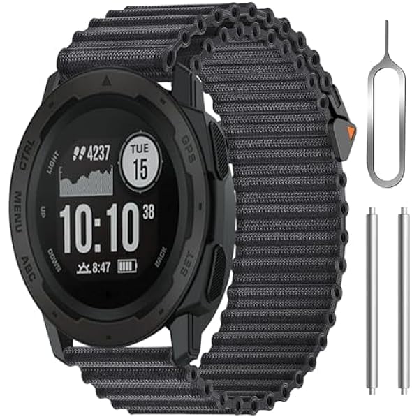 wonima11 Ocean Trail Replacement Band for Garmin Instinct/Instinct Solar/Instinct Tactical/Instinct 2/Instinct 2 Solar/Instinct Crossover,22mm Comfortable and Adjustable Strap,Ideal for Outdoor Sports