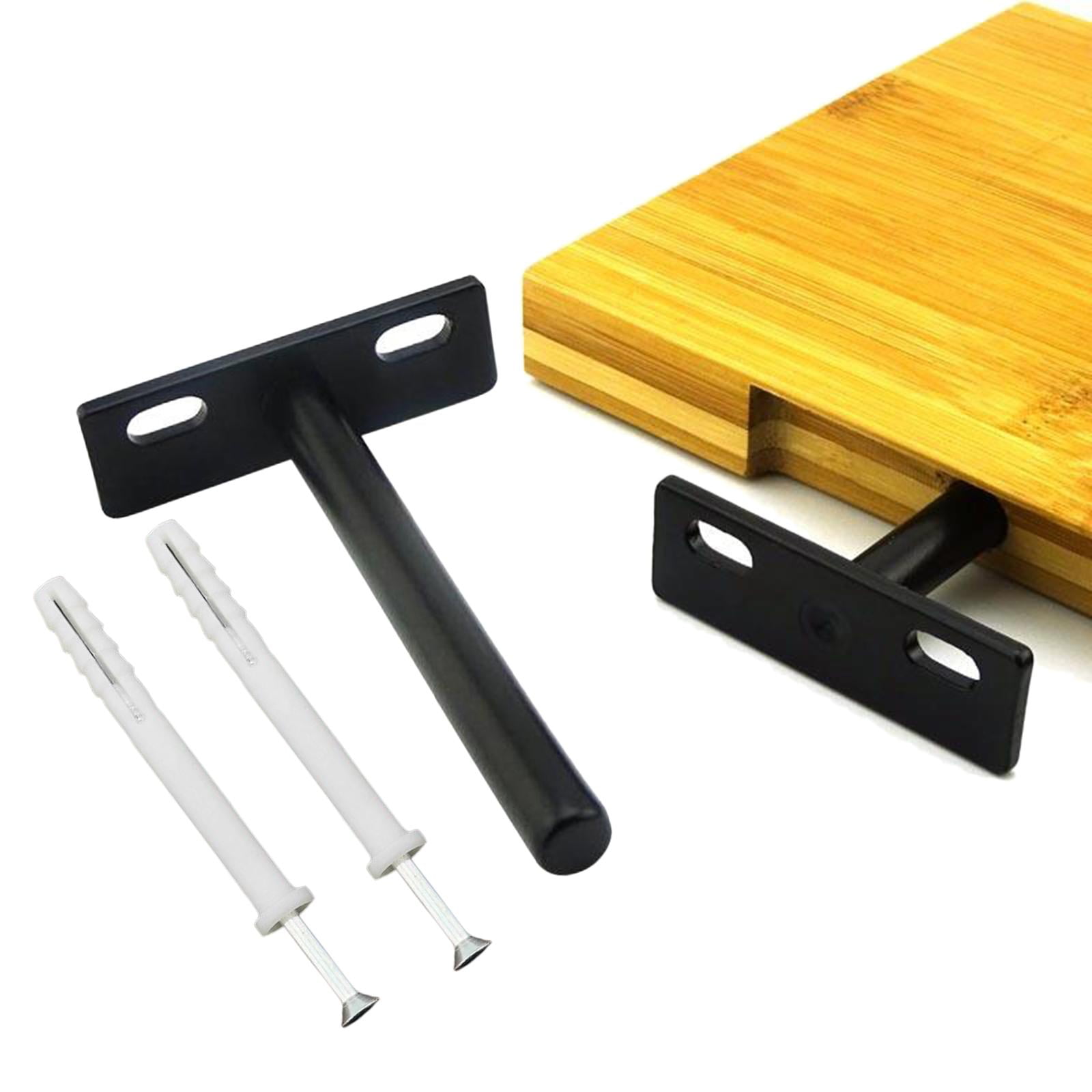 Baoblaze 5xFLOATING SHELF BRACKETS SCREW WALL SHELVES SUPPORT HOLDER 8x6.2x2cm