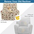 thumbnail image 4 of HELLHERO 4 Pack Western Cowboy Print Recliner Cover, Side Pocket Recliner Chair Covers Brushed Stain Resistant Recliner Chair Slipcover for Home Living Room, 4 of 8