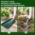 4 Pack Green Gutter Downspout Extensions, Rain Splash Block Diverter ...