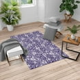 thumbnail image 1 of Botanic Turkish Area Rug, Floral Pattern Spring Season Blossoms Branches Leaf Beauty Field Design, Soft Carpet for Living Room Decor with Distressed Look, 4' X 5.7', Indigo White, by Ambesonne, 1 of 4