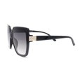 thumbnail image 3 of Womens Inset Squared Butterfly Rhinestone Jewel Hinge Sunglasses Black - Smoke, 3 of 4