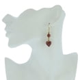 thumbnail image 3 of GlassOfVenice Starlight Heart Dangle Earrings - Red, 3 of 4
