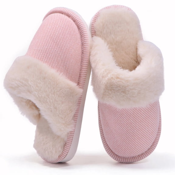 TRANSLINK Women Cozy Slippers with Memory Foam and Indoor Outdoor Soles for House Shoes