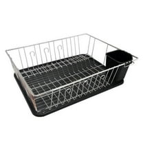 Better Chef 16 Inch Chrome Plated Metal Dish Rack with Drain Tray DR-1603