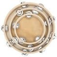 thumbnail image 4 of Pandereta De Mano De Madera, Tambor De Pandereta De Una Sola De Cuero De Vaca De 3 Piezas, Multiusos Para Amantes De La Danza De La Música Iglesia De Percusión, 4 of 7