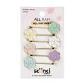 Scunci Rose Enamel Bobby Pins, Multicolor, 6 Count
