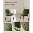 thumbnail image 4 of VASAGLE Bar Stools Set of 2, Bar Height Bar Stools with Back, Ergonomic Backrest, Synthetic Leather, Metal Legs, 28.7-Inch Tall Stools for Kitchen Island Home Bar, Forest Green, 4 of 9