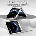 thumbnail image 2 of Dteck Case for Samsung Galaxy Z Flip 7 ,Luxury Plating Phone Case Hinge Protection Slim Hard PC Shockproof Slim Protective Cover for Samsung Galaxy Z Flip 7,Silver, 2 of 7