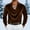 Mens shirts clearance-Brown, variant on Guieoi Shirts for Men Vintage Solid Color Long Sleeve Pleated Collar Top Casual Velvet Men's Shirt Black L