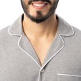 thumbnail image 4 of Set de pijama Fruit of the Loom para hombre, jersey de punto gris, 4 of 6