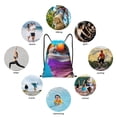thumbnail image 6 of Sikiie Lizard With Sunglasses Colorful Drawstring Backpack Drawstring Bags, Draw String Back Bag for Sports, Gym, Travel, Swimming, Beach-Medium, 6 of 6