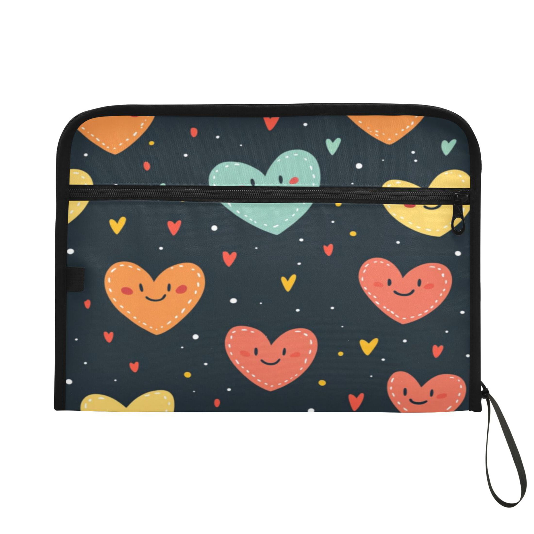 Organ Folder 14.2 x 0.8 x 10.6 Inches 13 Separate Pockets A4 Size Documents Folder A Sort Storage File Manager For The Home Office Color Closed Eyes Love Seamless