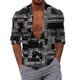 thumbnail image 1 of Camisas s Para Hombre Interior Camisas estampadas informales de manga larga para otoño e invierno para hombre, blusas superiores a la (Black, XXL), 1 of 4