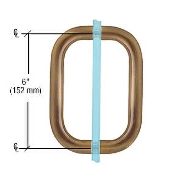 CRL BPD6ABR Antique Brass 6" Back-to-Back Solid Brass 3/4" Diameter Pull Handles Without Metal Washers
