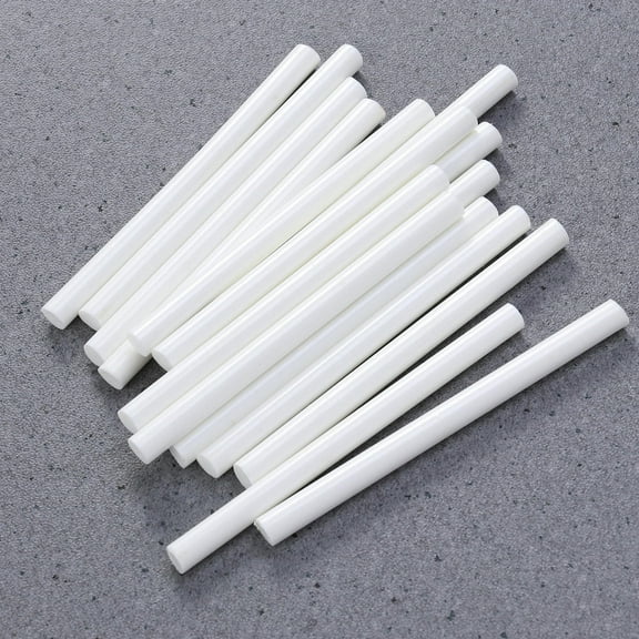 HEMOTON 20 Pcs Colored Hot Melt Glue Stick All Purpose Glue Sticks Travel 10X0.7CM White