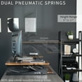 thumbnail image 5 of VIVO Vintage Brown Adjustable Extra Wide 42" Standup Desk Converter, Black Frame, 5 of 8