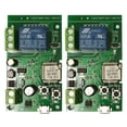 thumbnail image 1 of Amdohai 2PCS eWeLink DC5V 24V 32V Wifi Switch Wireless Relay Module Smart Home Automation Modules Phone APP Remote Control Timer Switch Home Voice Control for Access Control System Inching/Self-L, 1 of 7