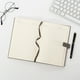 thumbnail image 5 of Cuaderno A5 de piel sintética | Agenda de ante con tapa dura y hebilla metálica magnética | Papel grueso color crema resistente a las manchas | Diario de oficina para estudiantes, para anotar,, 5 of 6