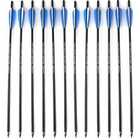 12 pcs Carbon Crossbow Arrow 8.8 mm 125 Grain Tip Point for Archery Bow Hunting Shooting